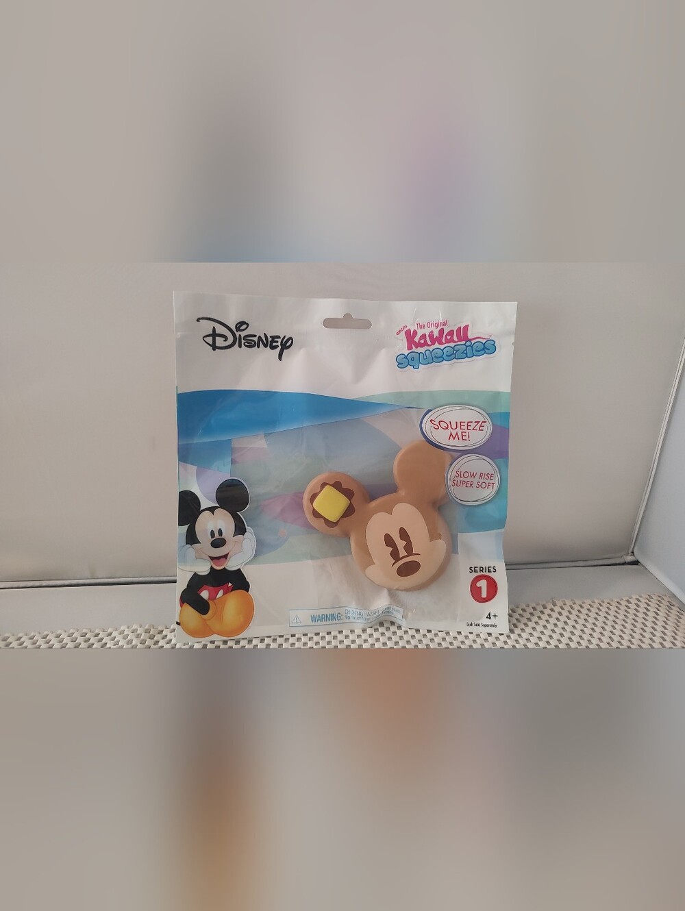 The Original Kawall Squeezies Disney Series 1 Mickey Mouse Pancake Toy NWT
